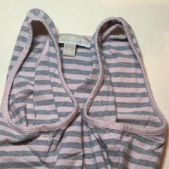 Michael Kors pink grey striped medium Tank Top - Picture 8 of 8